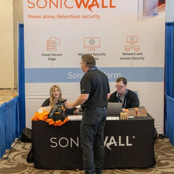 SonicWall stand at the CMIT Solutions vendor expo