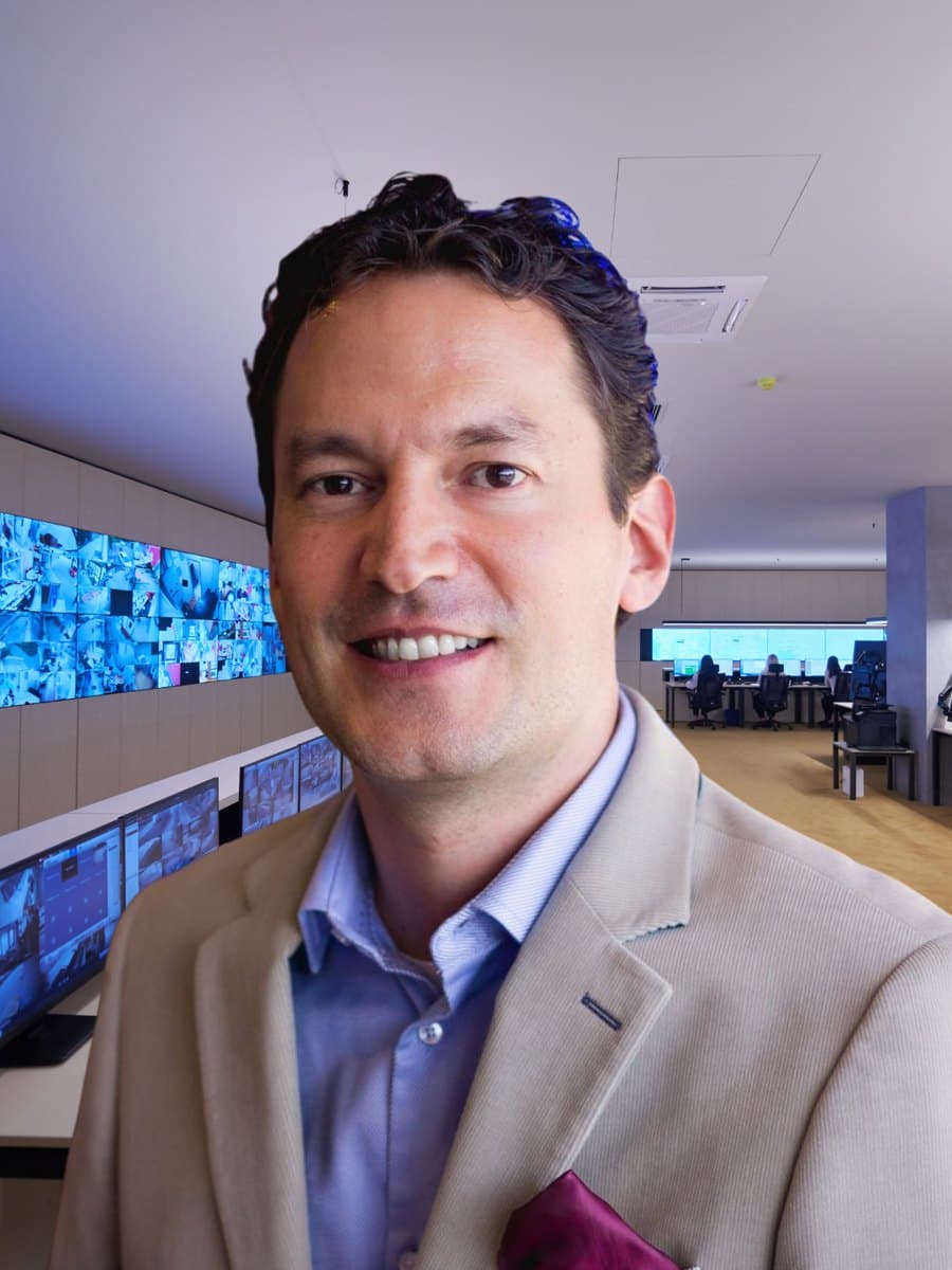 Jorge Velasquez at a client's office